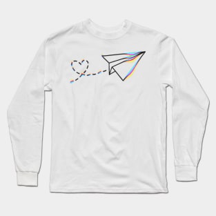 Paper plane heart Long Sleeve T-Shirt